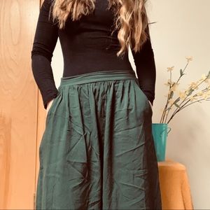 Olive Green midi skirt